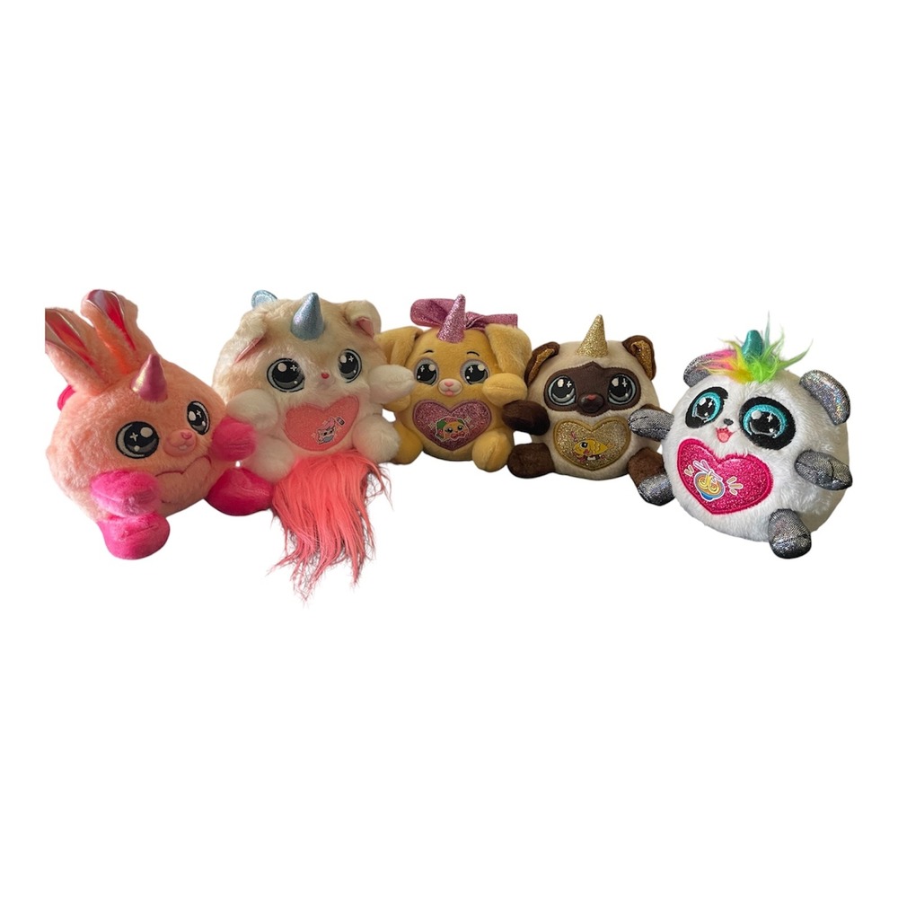 Rainbocorn‎ Lot Of 5 Kitticorns and Puppicorns Bunny Mini Plush Wings Tails